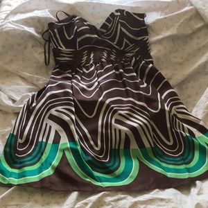 NWT MAX & CLEO Silk Strapless Dress